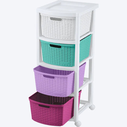 Cajonero infantil Rattan 4 gavetas de Rimax