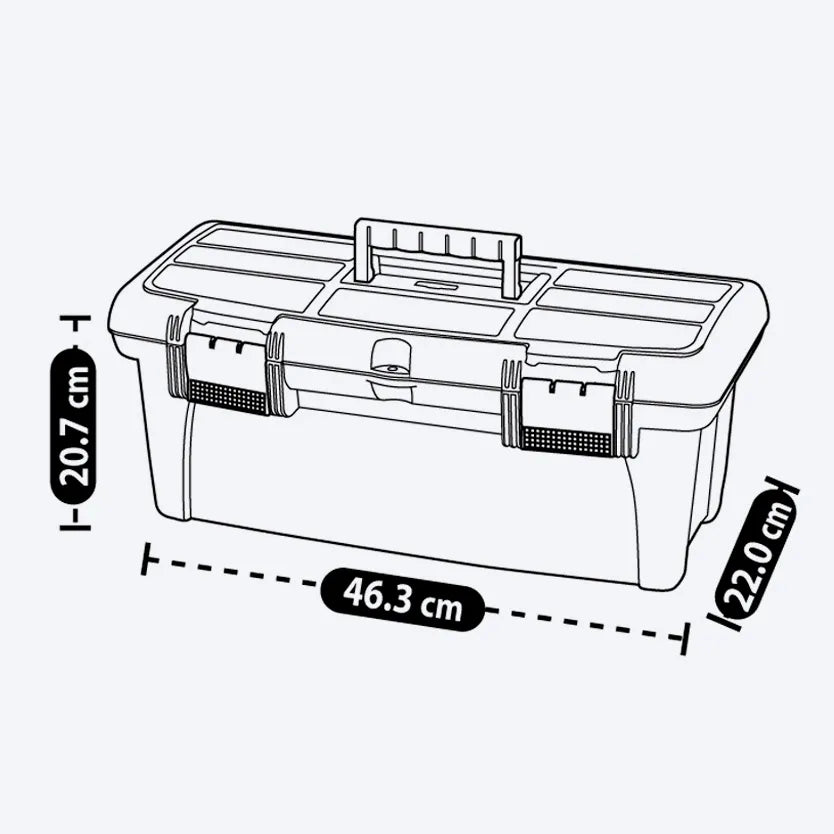 Caja de herramientas 18 pulgadas con tapa organizadora Rimax
