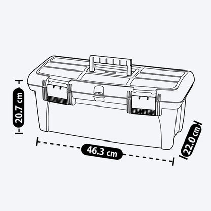 Caja de herramientas 18 pulgadas con tapa organizadora Rimax
