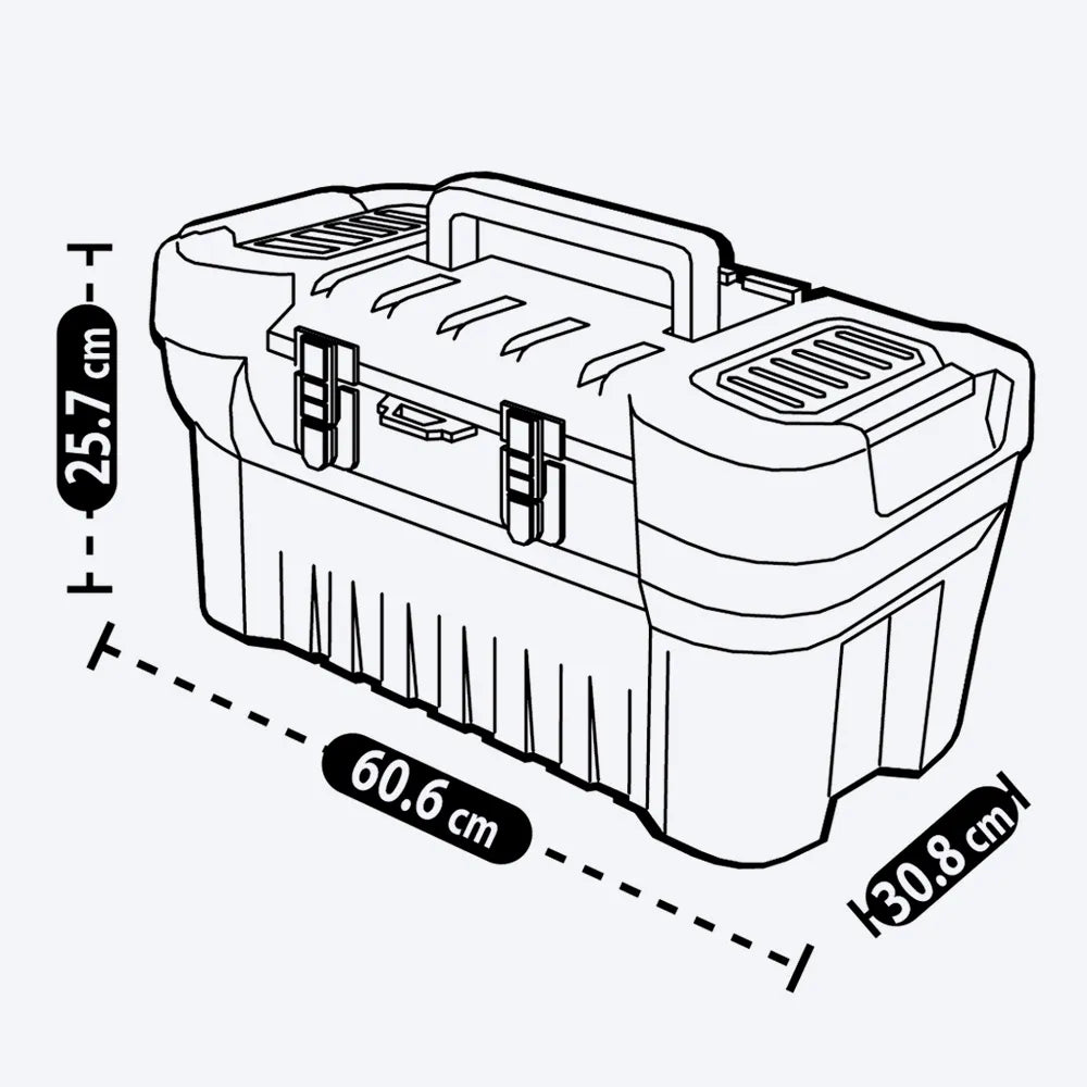 Caja Herramientas 24" Cerradura Plástica