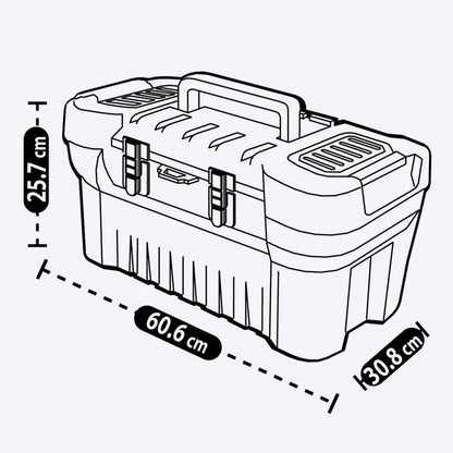Caja Herramientas 24" Cerradura Plástica