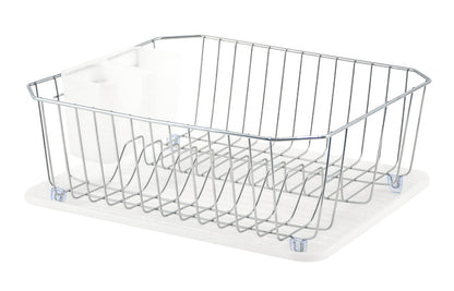 Set escurridor metálico de 3 piezas, blanco. - Pa´la house