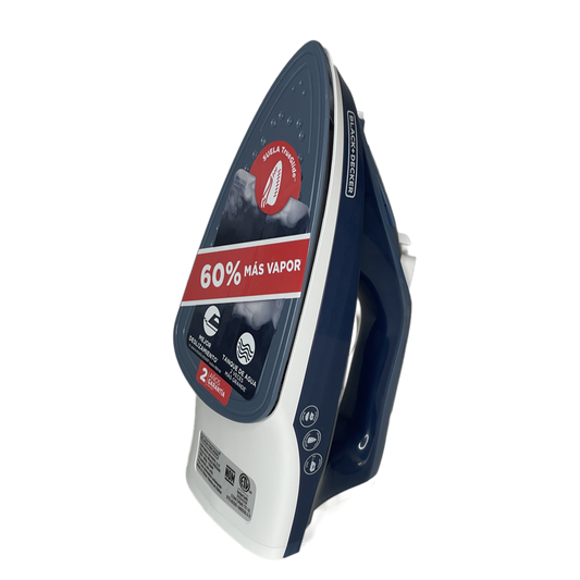 Plancha Trueglide Colors de Black & Decker con tiro de vapor.