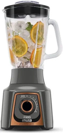 Licuadora Powermix Glass de 8 vel con vaso de vidrio de Imusa