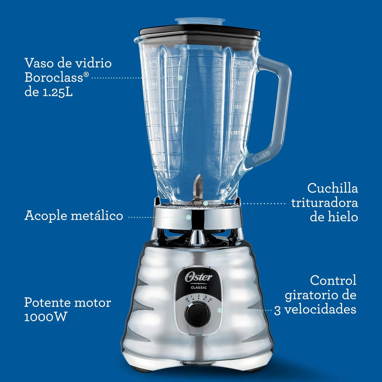 Licuadora de 3 velocidades Oster. - Pa´la house
