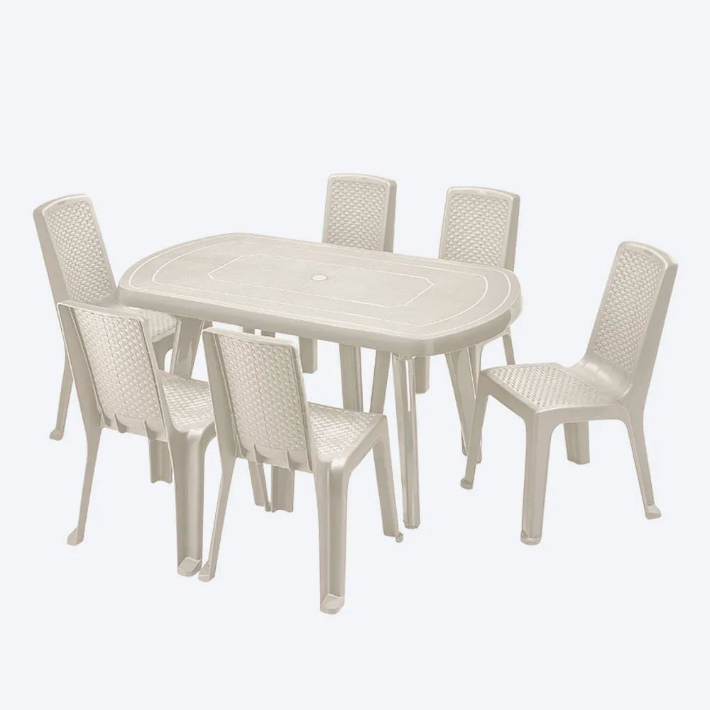 Mesa lotus de tamaño familiar ideal para 6 puestos rimax