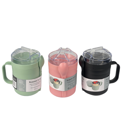 Mug con tapa y cuchara