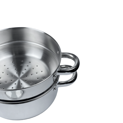 Olla Vaporera Premium Dkasa 2.9 Litros en Acero Inoxidable con Tapa de Vidrio - Pa´la house