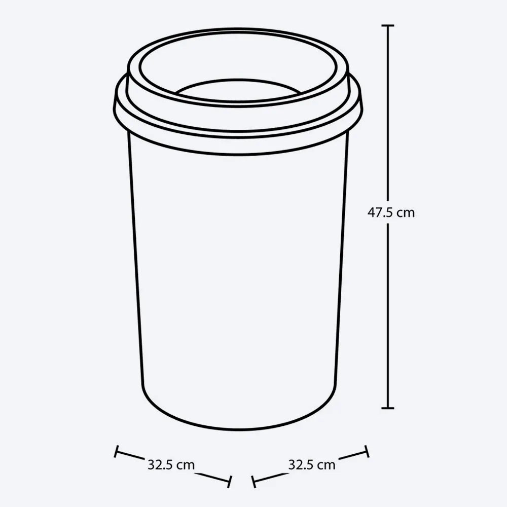 Papelera Evo de 25 litros metalizada Rimax