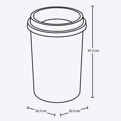 Papelera Evo de 25 litros metalizada Rimax