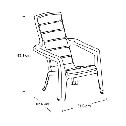 Silla Playera Barú con brazos de Rimax.