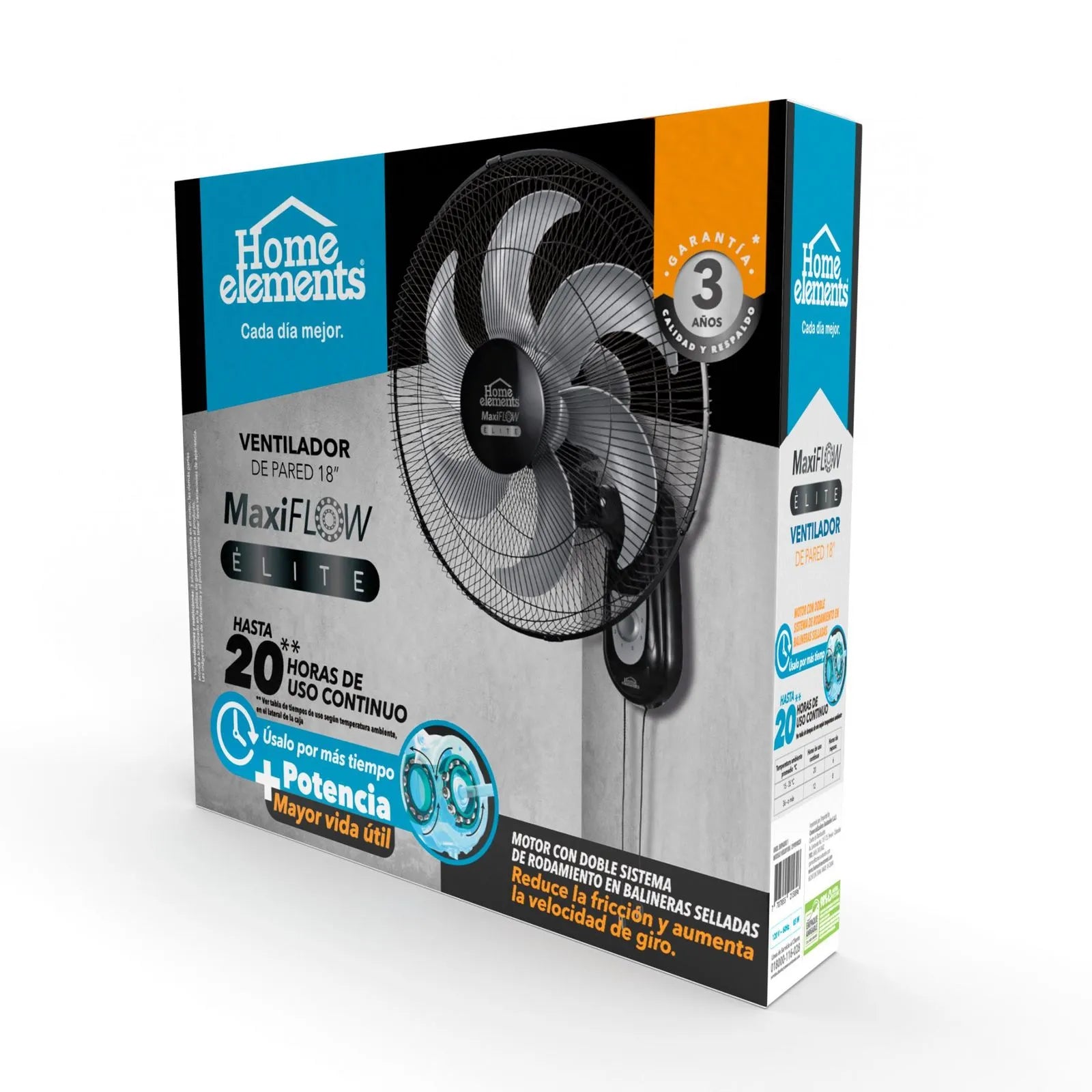 Ventilador de Pared 18” MaxiFlow Élite con Rejilla Metálica