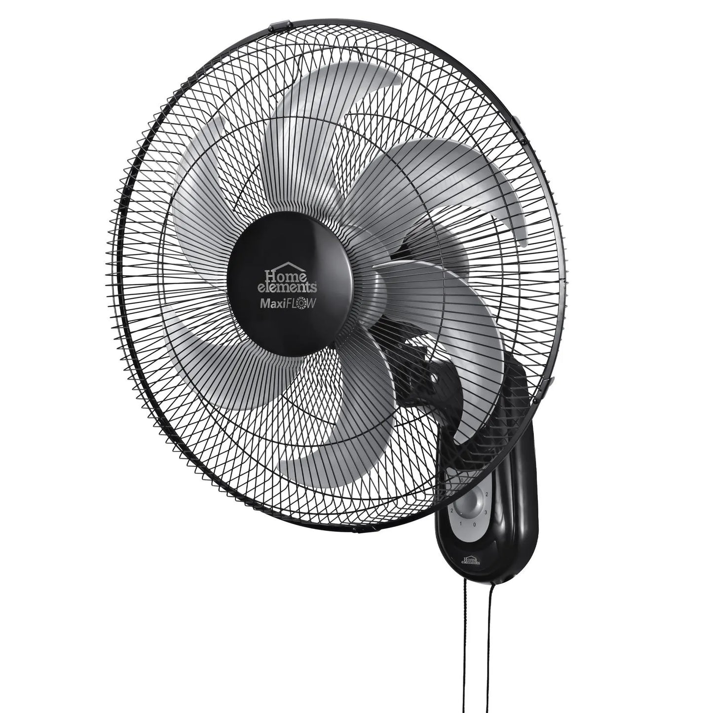 Ventilador de pared 16p Maxi Flow negro de Home Elements